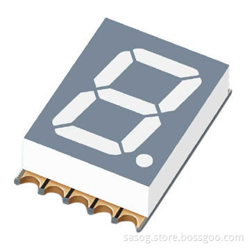 0.39-inch Single SMD LED Digit Display, Red, 640nm, Common Cathode